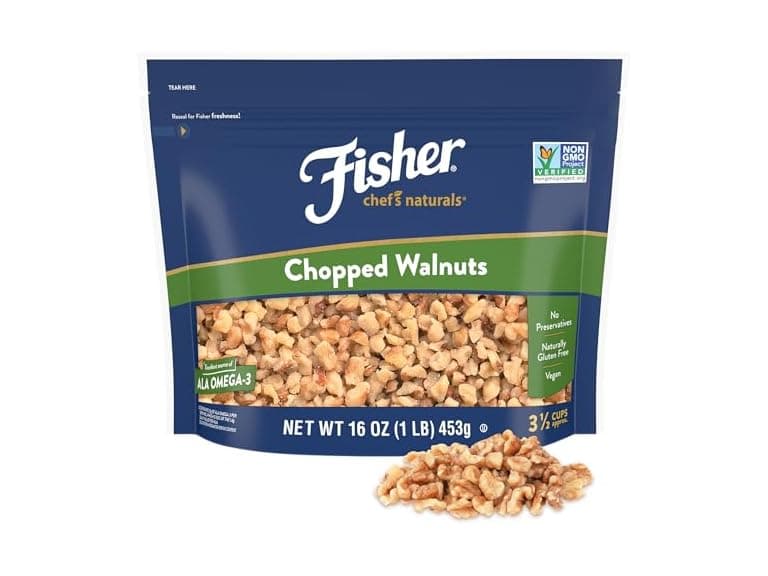 Fisher Chef's Naturals Chopped Walnuts 1lb. - Image 1