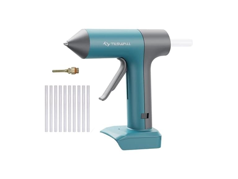 TILSWALL W107 100W Cordless Hot Glue Gun Blue - Image 1