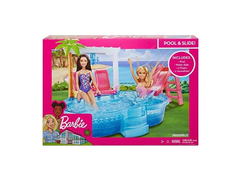 Barbie Glam Pool and Slide with Chairs - Image 1