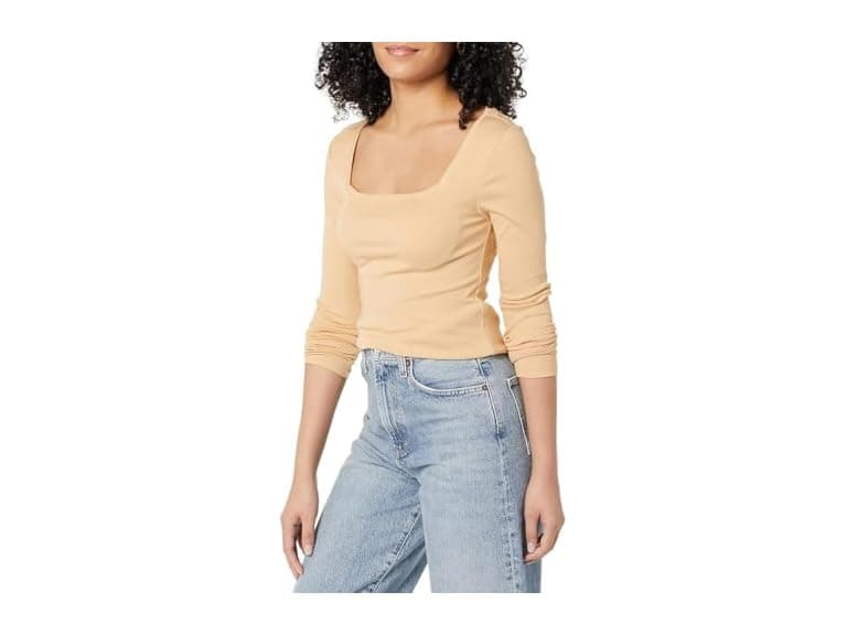 Amazon Essentials Women Slim-Fit Long T-Shirt - Image 1