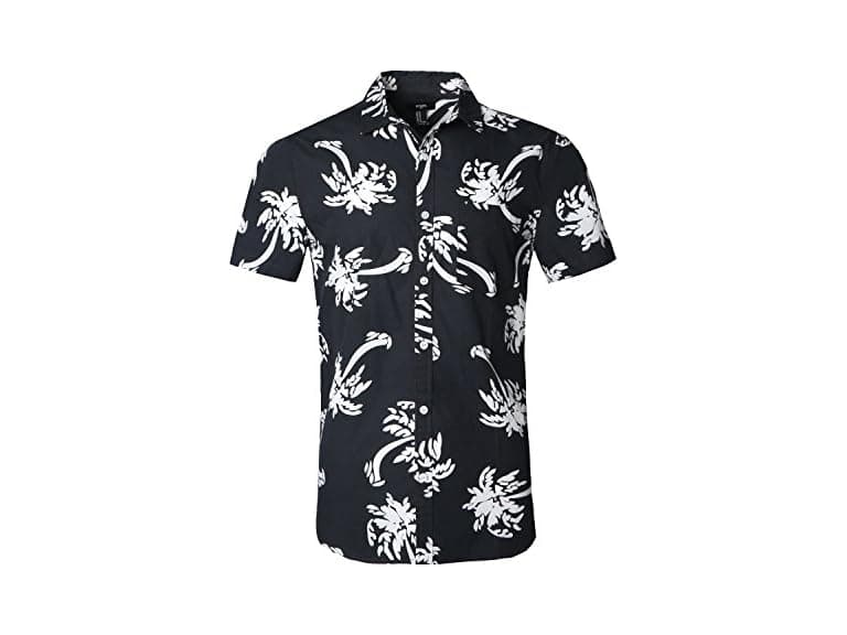 Nutexrol Men (M) Hawaiian Short Sleeve Palm Shirts - Image 1