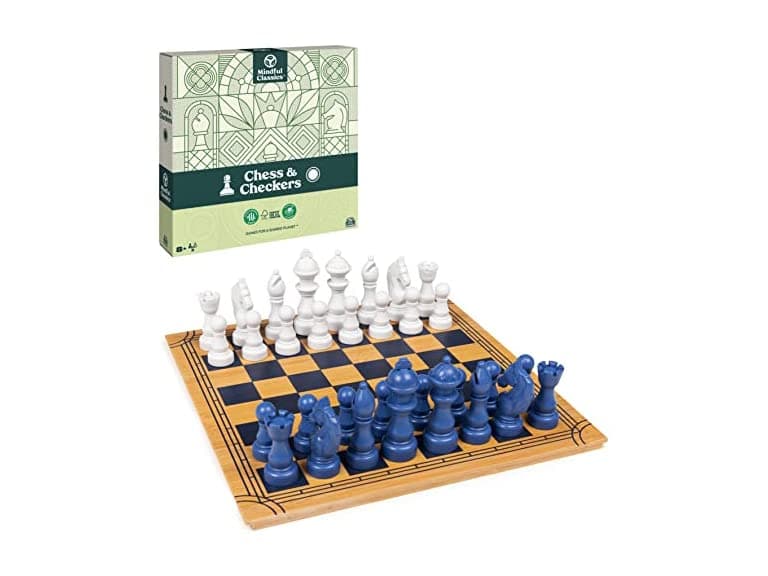 Mindful Classics, Chess Checkers Board Game Set - Image 1