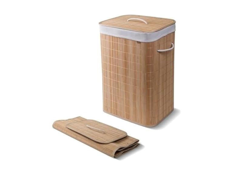 CleverMade Bamboo Laundry Hamper with Lid, 72L - Image 1