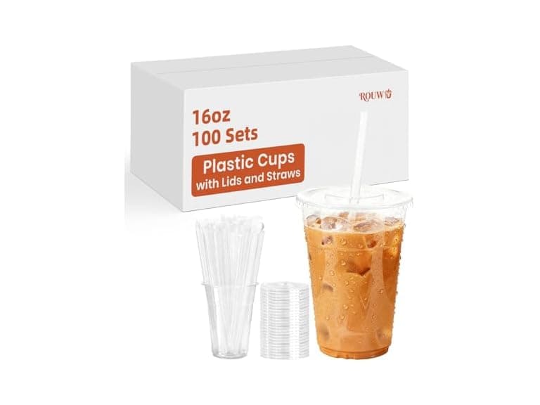 ROUWU Clear Plastic Cups - Image 1