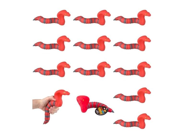 8 Inch Wiggle Sensory King Cobra – 12 Count Display - Image 1