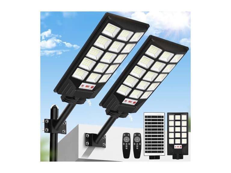 Brightever 2-Pack Solar Street Lights - Image 1