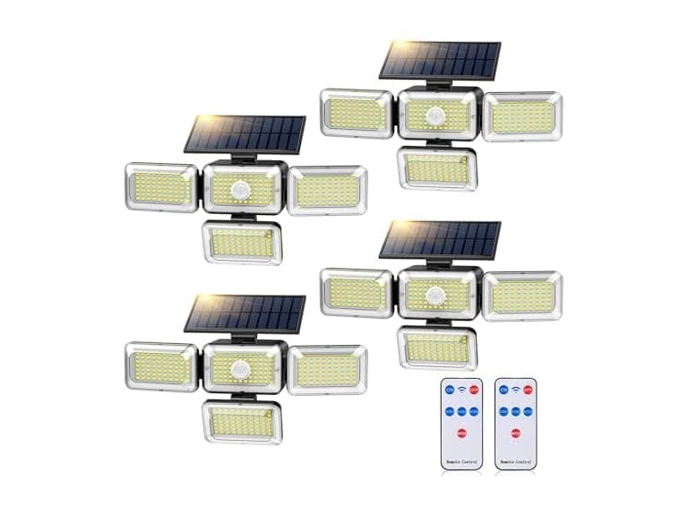 YSEAGA 4 Pack Solar Outdoor Lights - Image 1
