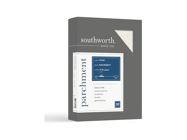 SouthwSouthworth 984C Parchment Specialty Paper Ivory - Image 1