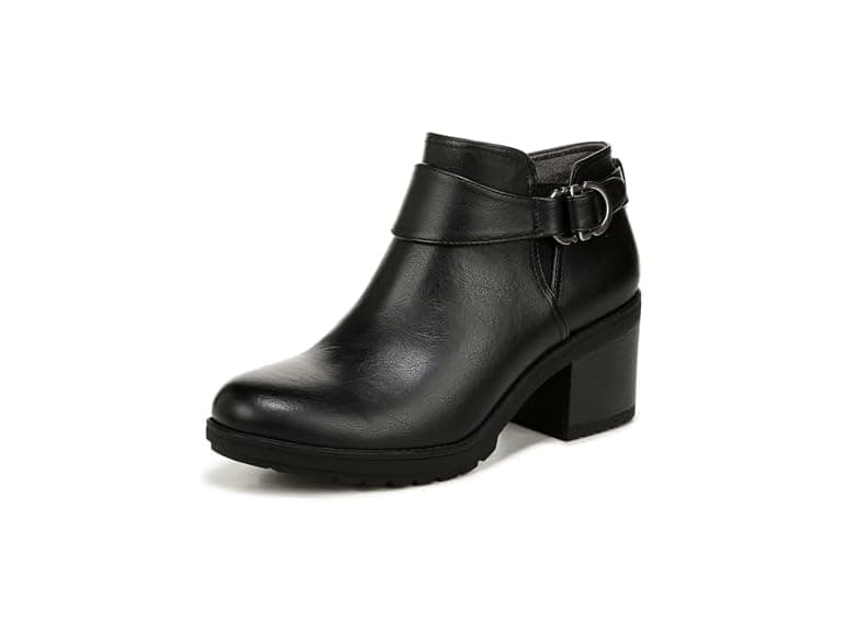 Dr. Scholl's Women's Prue Block Heel Ankle Bootie Ankle Boot Black Smooth 10 M - Image 1