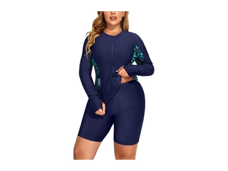 Daci Women (XL) Piece Long Sleeve Rash Swimsuits - Image 1