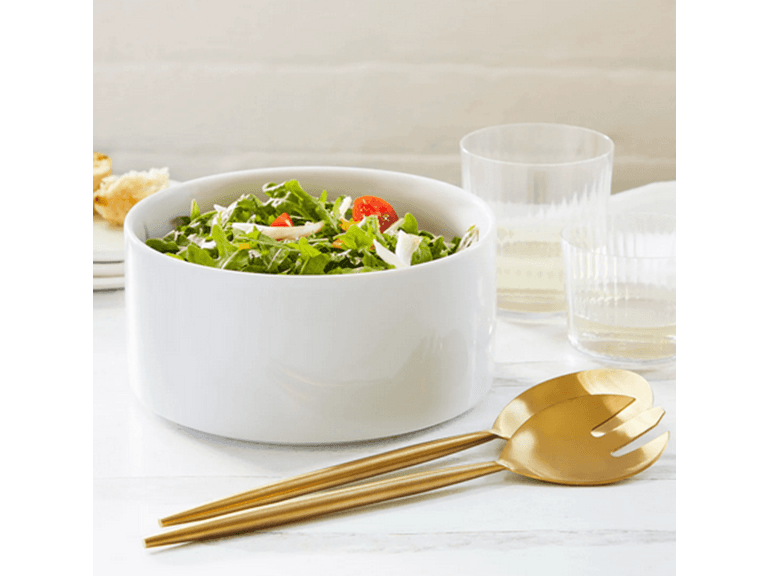Ar+Cook Glossy Stonware Serving Bowl White - Image 1