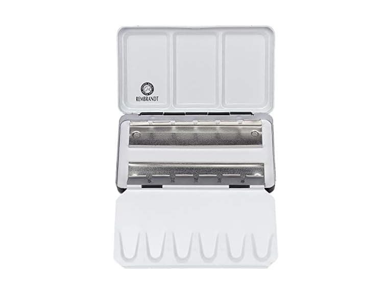 Rembrandt Watercolor Empty Metal Tin for 12 Pans - Image 1