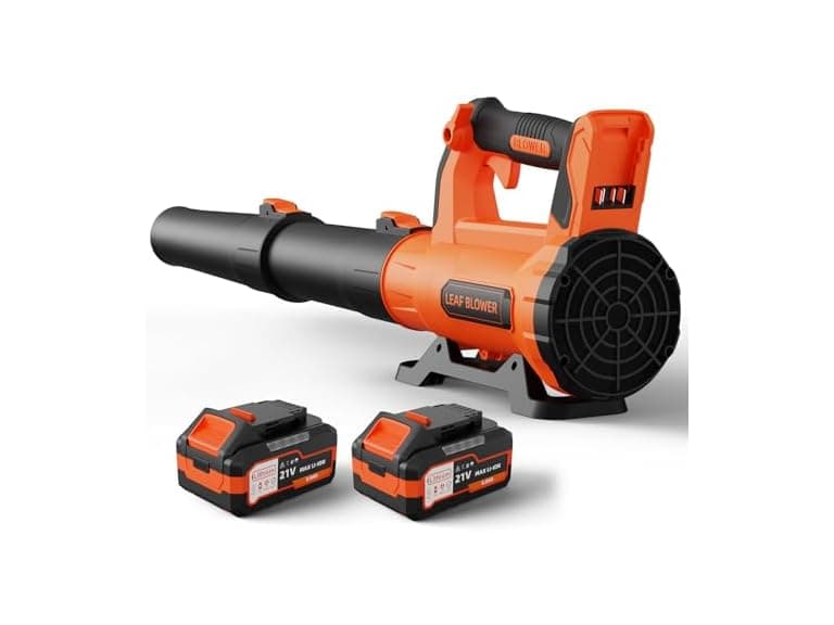 QIYORL Cordless Leaf Blower Orange - Image 1