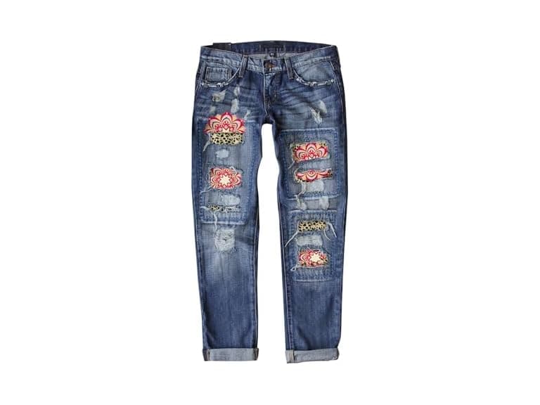 Astylish Women (M) Ripped Straight Leg Mid Pants - Image 1