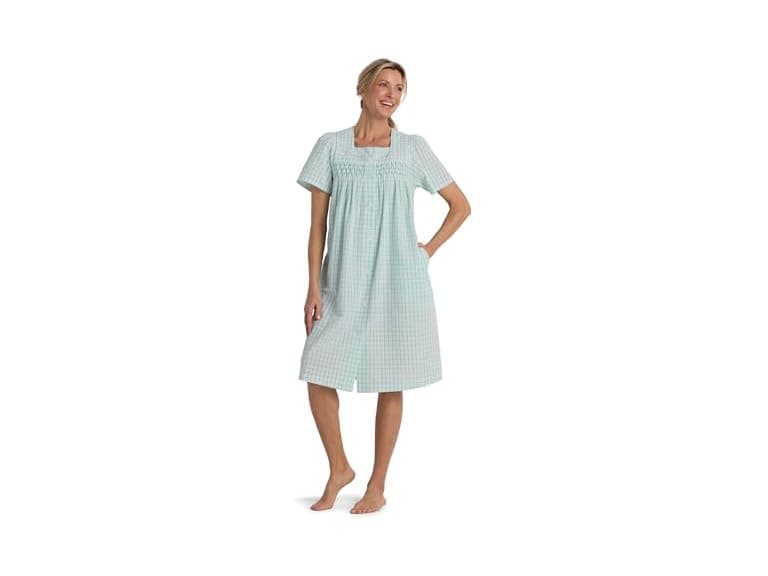 Miss Elaine Women's Short Seersucker - Image 1