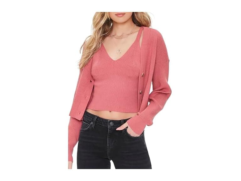 Forever 21 (S) Ribbed Cardigan Sweater - Image 1