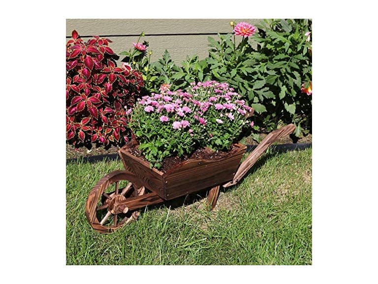 Sunnydaze Decor DSL-674 Wheelbarrow Garden Planter - Image 1