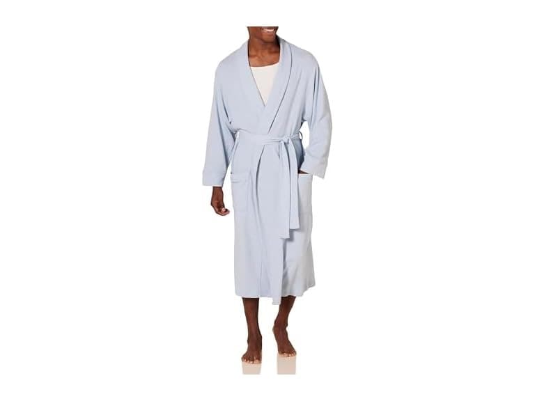 Amazon Essentials Men (M) Waffle Robe Dusty Blue - Image 1