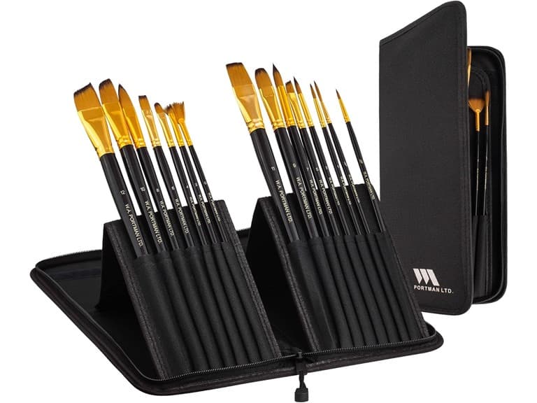 W.A. Portman 15pc Paint Brush Set - Image 1
