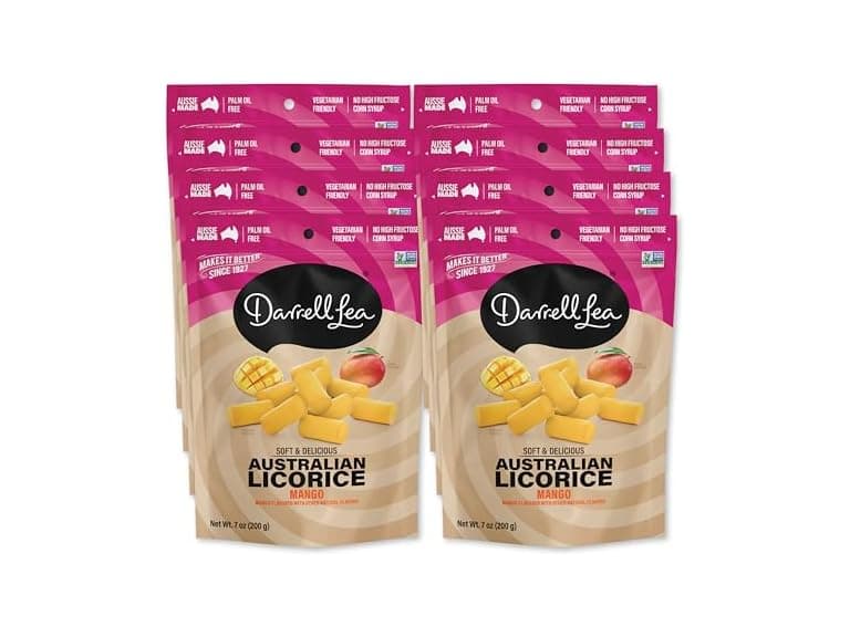 8PK Darrell Lea Soft Australian Licorice, Mango - Image 1