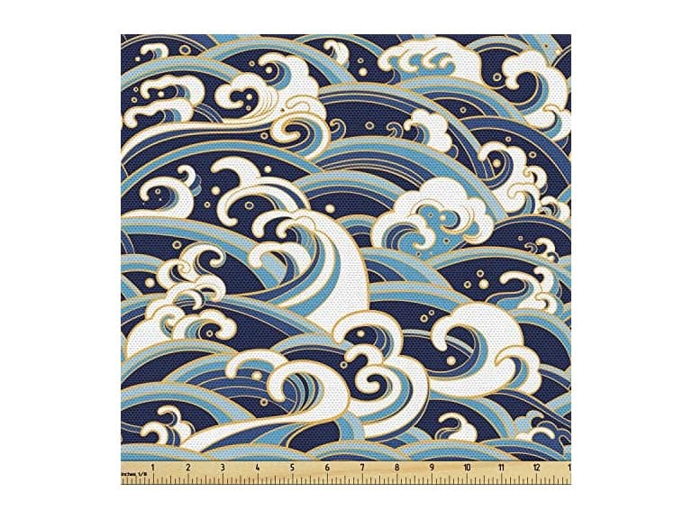 Ambesonne Nautical Fabric by The Yard - Image 1