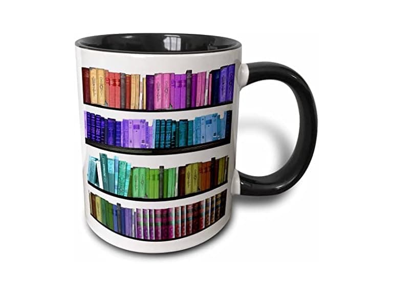 3dRose Colorful bookshelf books Mug - Image 1