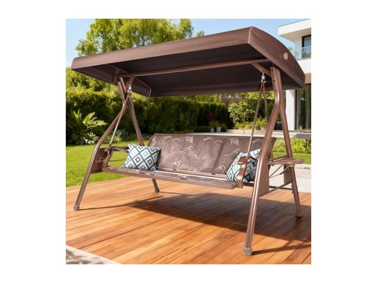 ZZW 8036 Textilene Patio Swing Curved-frame - Image 1