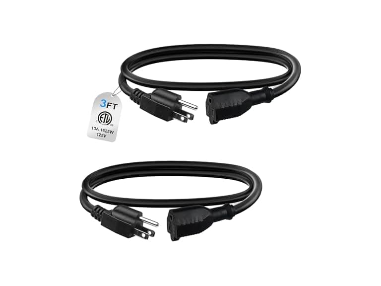 BN-LINK 3ft Indoor Outdoor Ext Cord 16/3 SJTW 2 Pk - Image 1