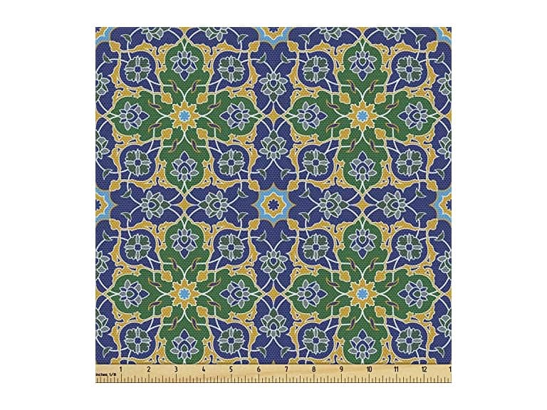 Ambesonne Orient Fabric by The Yard, Mosaic - Image 1