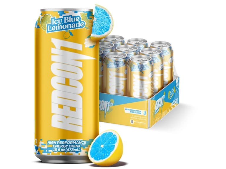 12PK RedCon1 - High Performance Energy Drink- Icy Blue - Image 1
