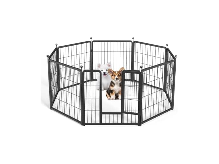 Simple Deluxe Dog Playpen Indoor Outdoor, 24" H, 8 Panels - Image 1