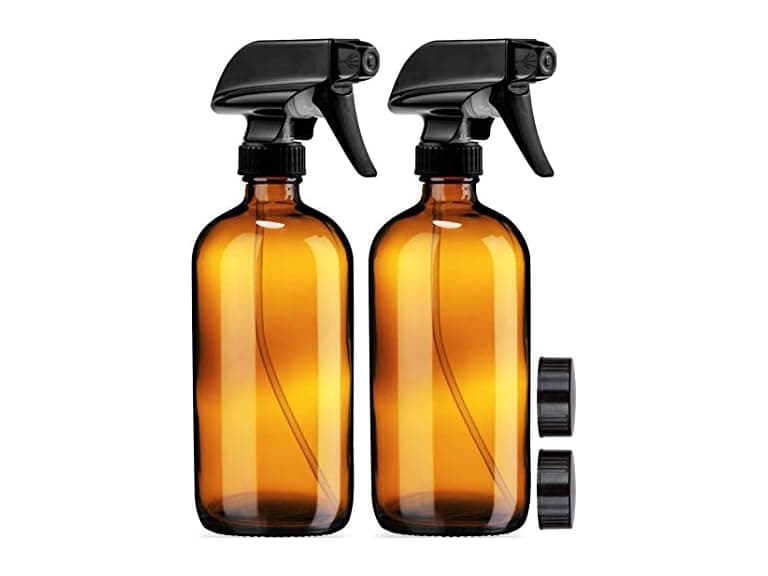 Sallys Organics Amber Glass Spray Bottles 2 Pack - Image 1