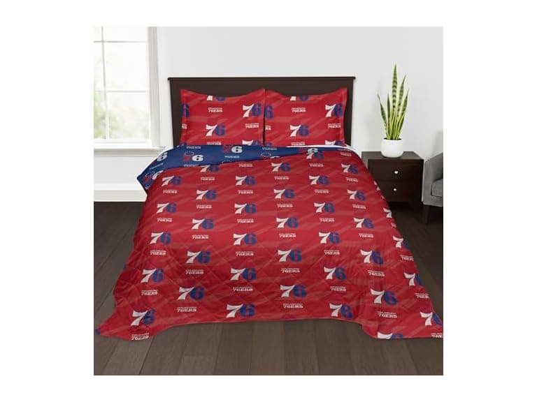 PHILADELPHIA 76ERS Quilted Throw Blanket - Image 1