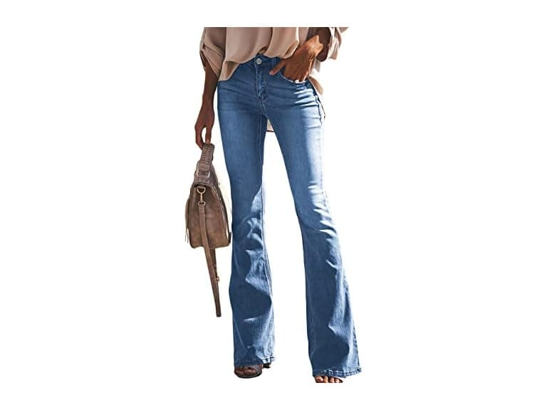Sidefeel Women (8) Flare Jeans Bell Bottom Pants - Image 1