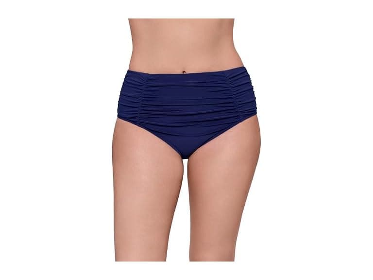 Aqua Green Women Shirred Classic High Rise Brief - Image 1