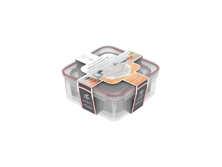 Clear Square Food Container Sets - Image 1