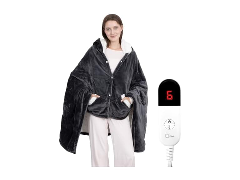HOW'S MY HOUSE Wearable Heated Throw Blanket - Image 1