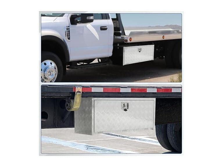 MOVECOM Aluminum Underbody Tool Box 30 x 18 x 18 in, Silver - Image 1