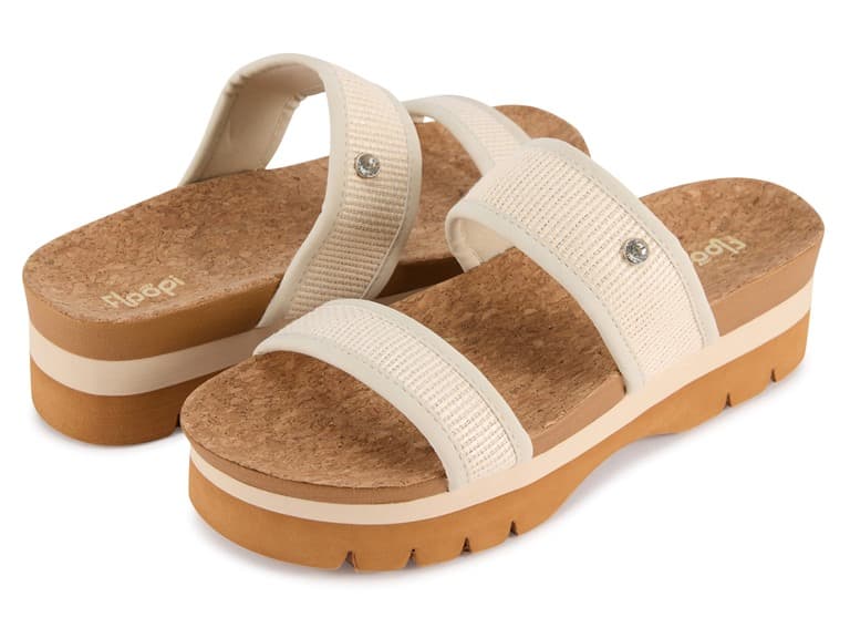 Floopi Womens Ribbed Knit Wedge Slide - Image 1