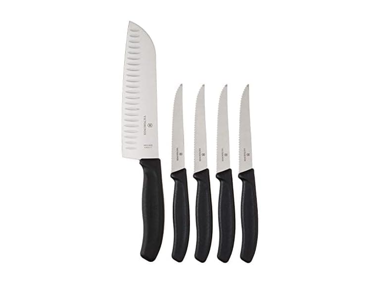 Victorinox Swiss Classic 5-Piece Santoku and Steak Knife Set - Image 1