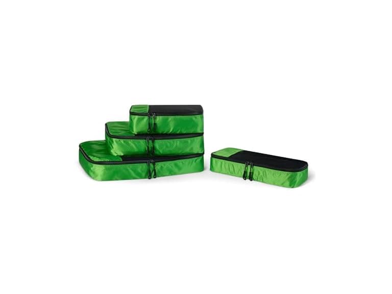 Amazon Essentials 4-Piece Packing Cubes Green - Image 1