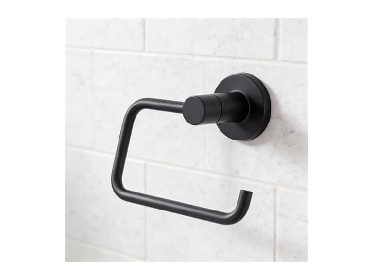 HIGHCRAFT Matte Black Toilet Paper Holder - Image 1