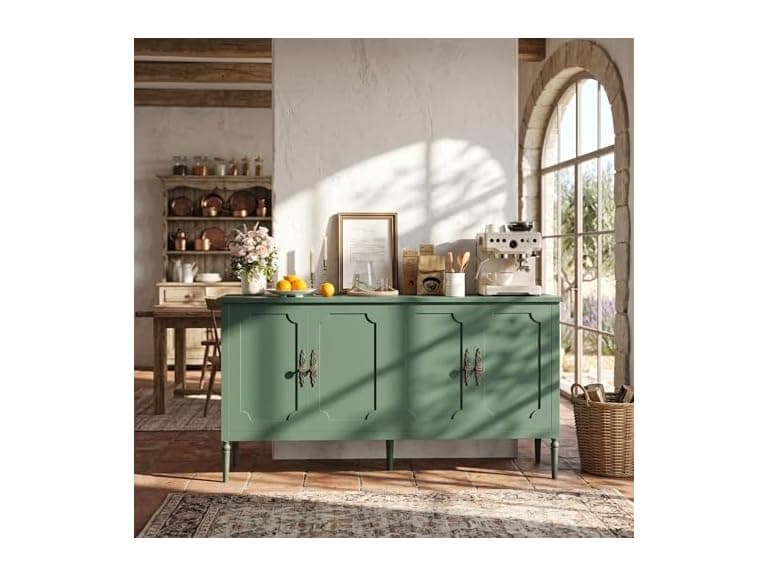 Garvee 59" Sideboard Cabinet, Green - Image 1