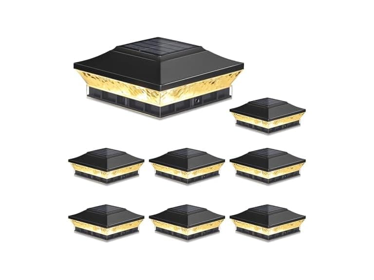 Brightever Solar Post Cap Lights Outdoor 8-Pack - Image 1