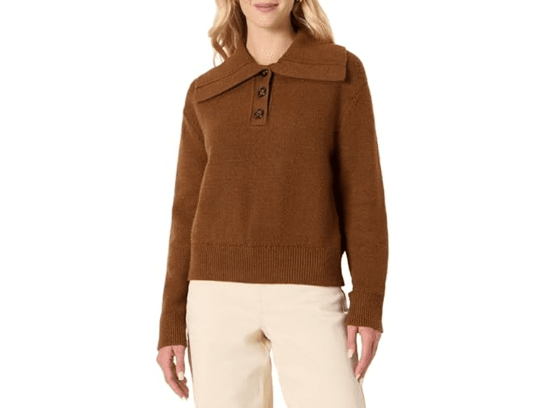 Amazon Essentials Women Relaxed-fit Button Sweater - Image 1