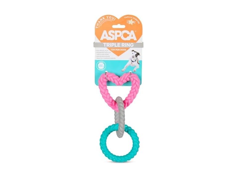ASPCA Triple Rings Dog Toy – Vanilla Scent - Image 1