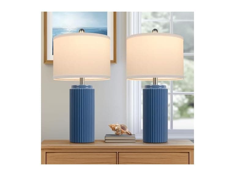 TOBUSA Ceramic Table Lamps Set of 2 - Image 1