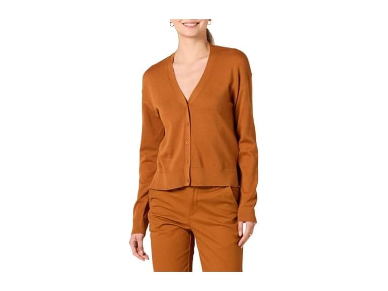 Amazon Essentials Women V-neck Lightweight Sweater - Image 1