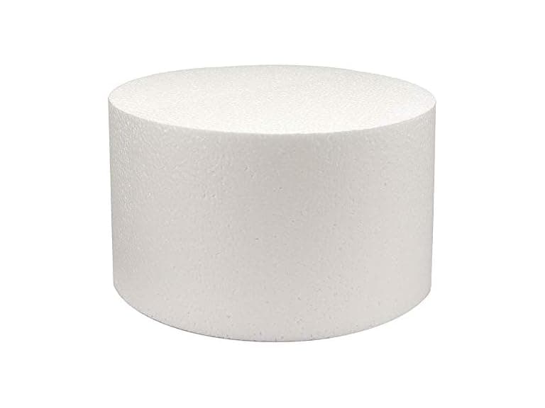 BakeDeco Round Cake Dummy, Styrene - Image 1