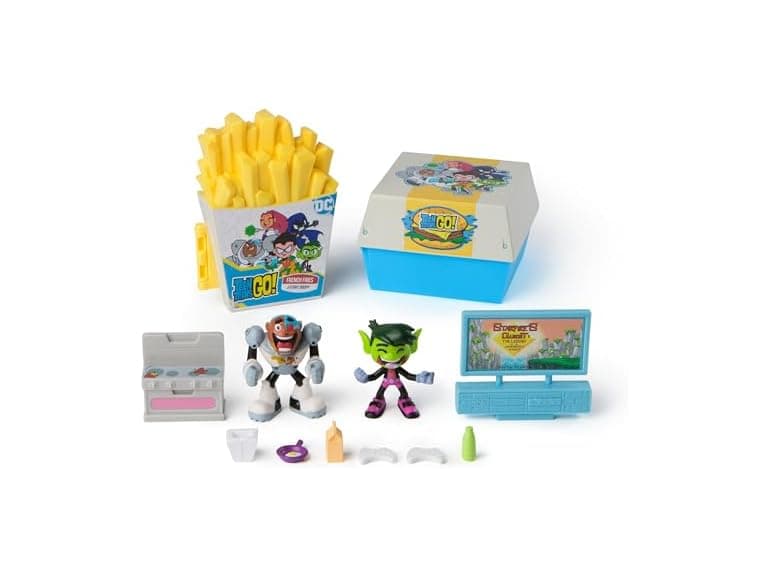 DC Comics Teen Titans Go Kitchen Chaos Playset with 2 Figures - Image 1